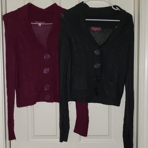 Bundle of 2 large button sweaters